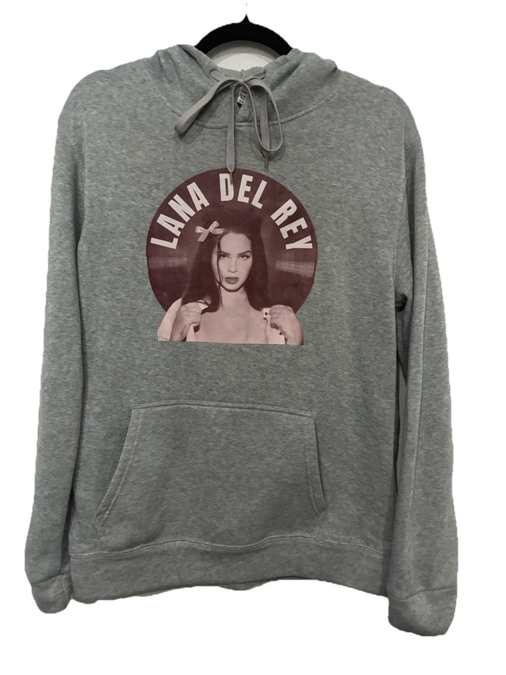 Gray Lana Del Rey Graphic Hoodie - Women's Pullover Sweatshirt
